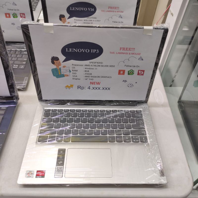 Lenovo IP 3 AMD Athlon Silver 3050U 8GB SSD 256GB NEW