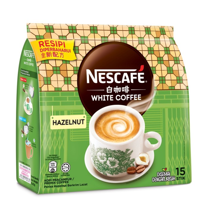 

NESCAFE WHITE COFFEE HAZELNUT WITH MILK MALAYSIA ( 15 X 36G )