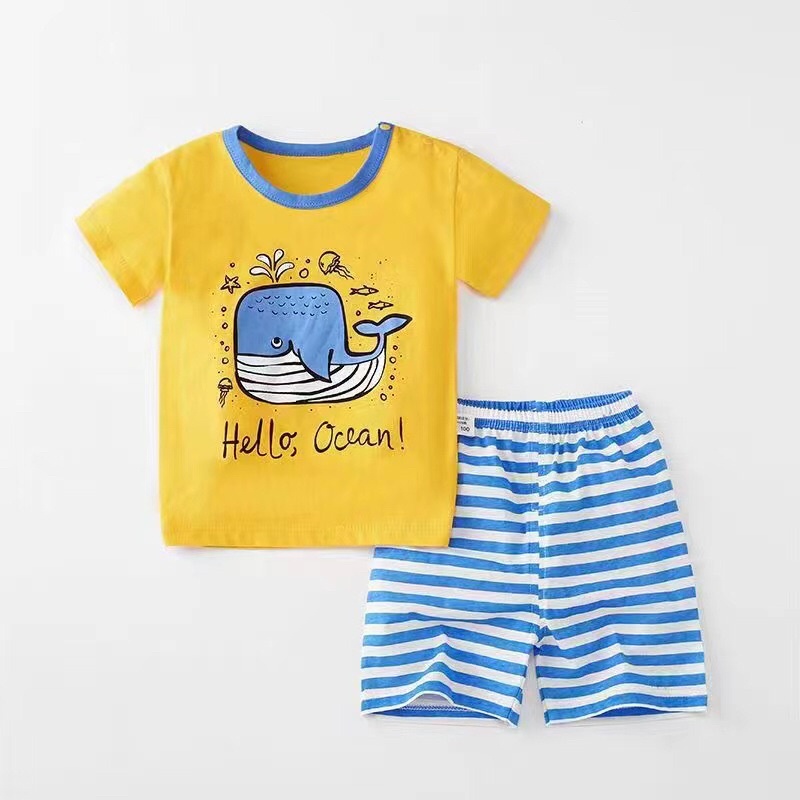 Setelan piyama ORGANIK/ baju santai ORGANIK anak laki-laki usia 1-7tahun import premium