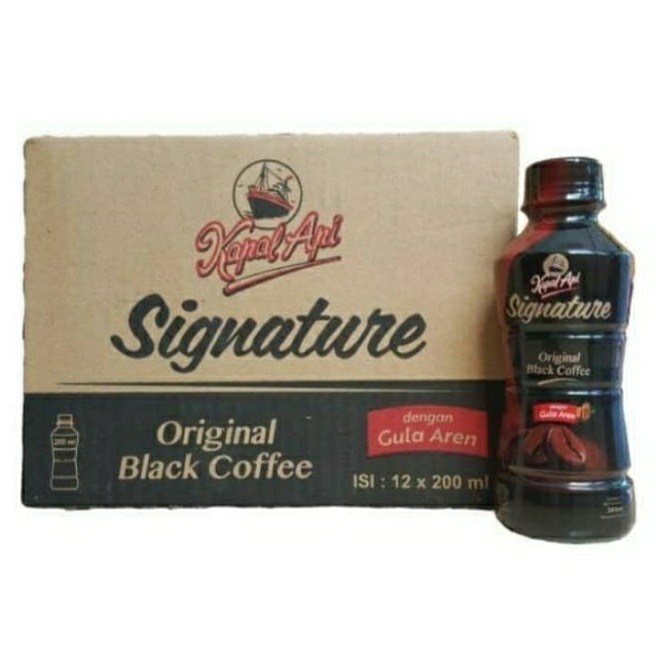 

NEW Kapal Api Signature Black Coffee Botol 200 ml - Original