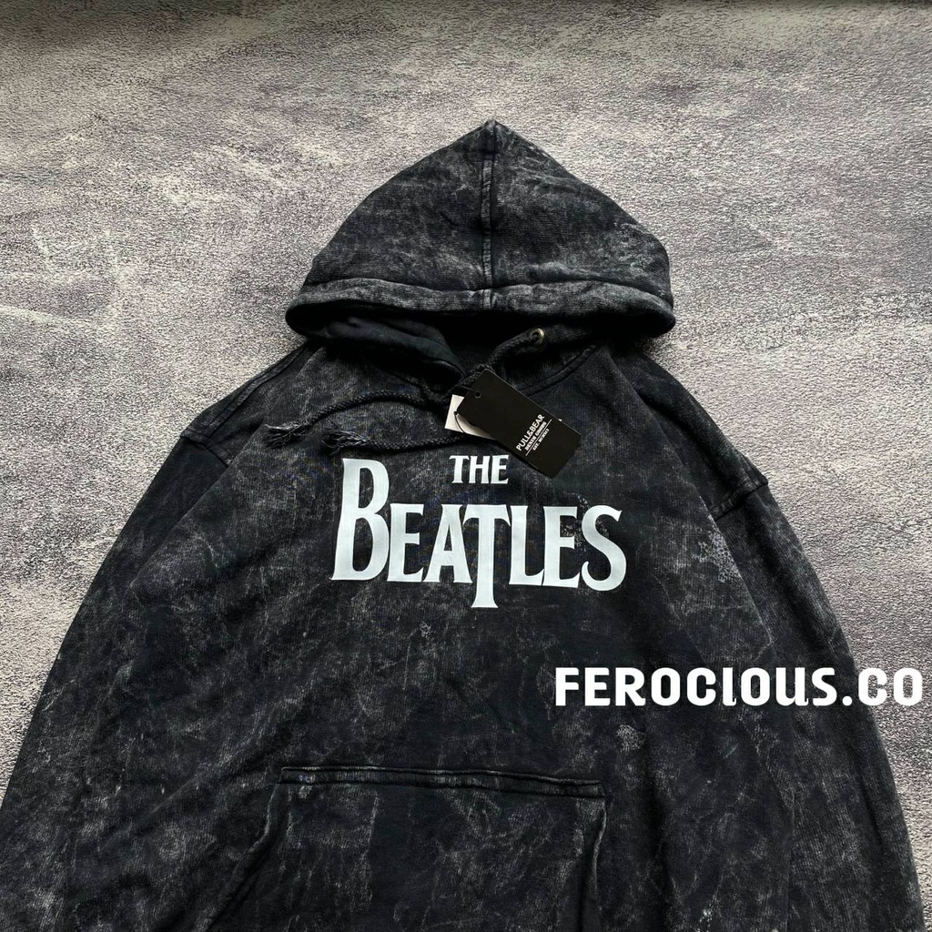 Jaket Sweater Hoodie Sandwash The Beatles pria/wanita full tag &amp; label