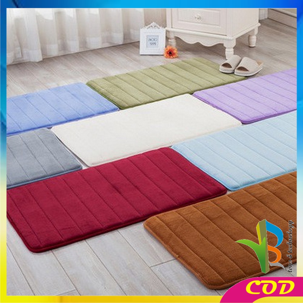 RB-C398 (40x120cm) Keset Kaki Anti Slip Memory foam / Keset Kaki Serat Air / Keset Kamar Mandi / Keset Warna Polos Murah