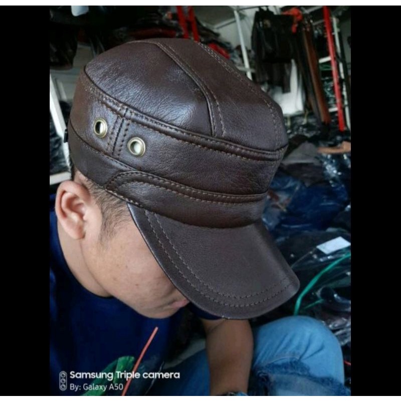 TOPI KULIT KOMANDO - TOPI KOMANDO - TOPI KULIT PRIA - TOPI KOMANDO - TOPI KULIT