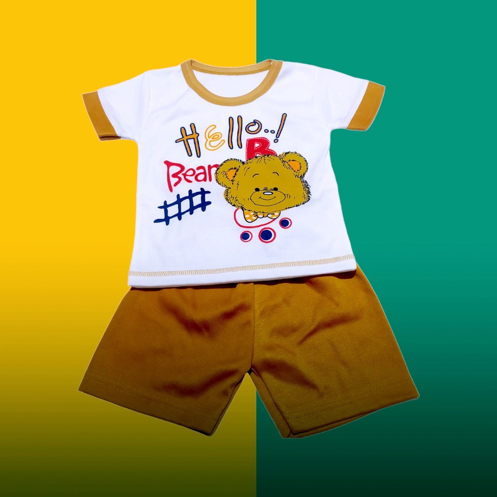 Setelan Baju Pendek Bayi Kaos Obong Anak