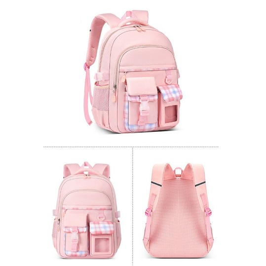 Tas Ransel Backpack Anak Sekolah Perempuan SD Kakami Polos