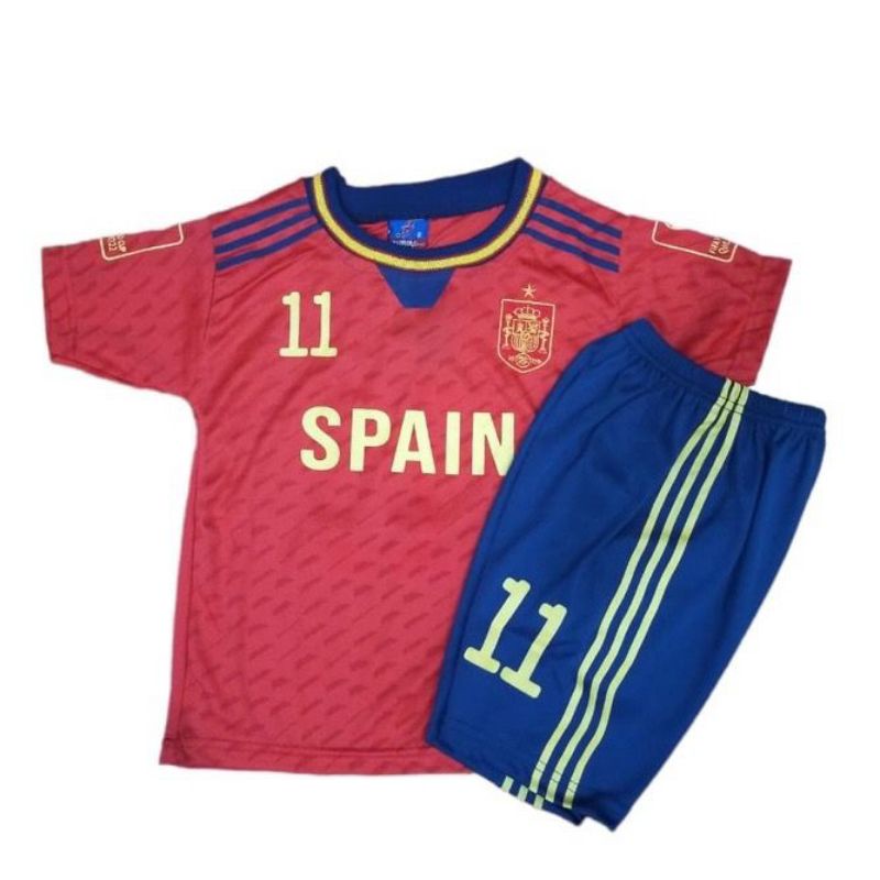 Jersey kids spain red  piala dunia anak world cup 2022