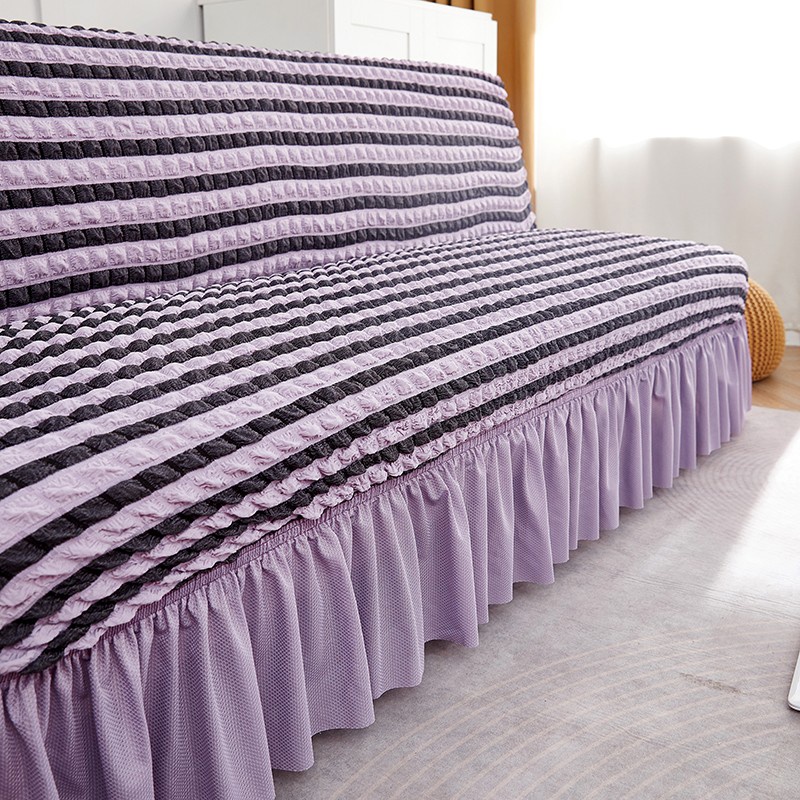 Sofa Bed Cover Stripe / Penutup Sarung Alas Sofa Bed Elastis Renda