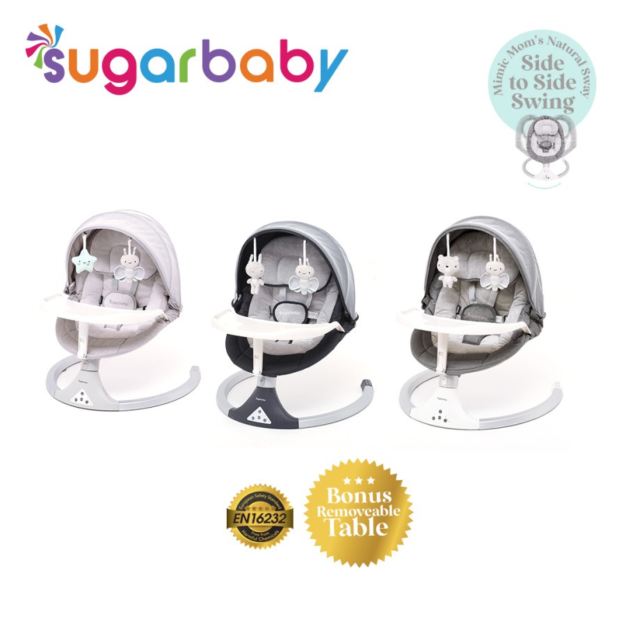 Sugarbaby HUG ME Automatic Baby Swing CHAIR with Table | Kursi Ayunan