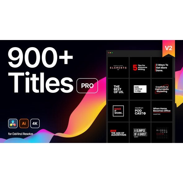 Videohive - Titles Pro | DaVinci Resolve