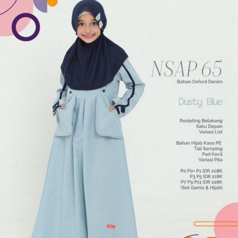 Gamis Anak Perempuan | Nibras NSAP 65