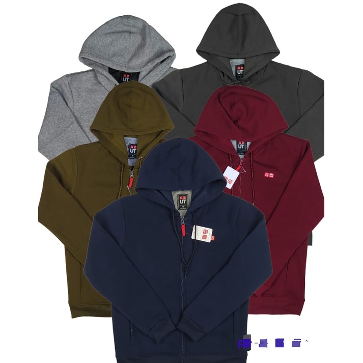JAKET UNIQLO COWOK PRIA BISA UNTUK CEWEK MURAH BAGUS HALUS TEBAL BERKUALITAS HOODIE TUTUP KEPALA POL