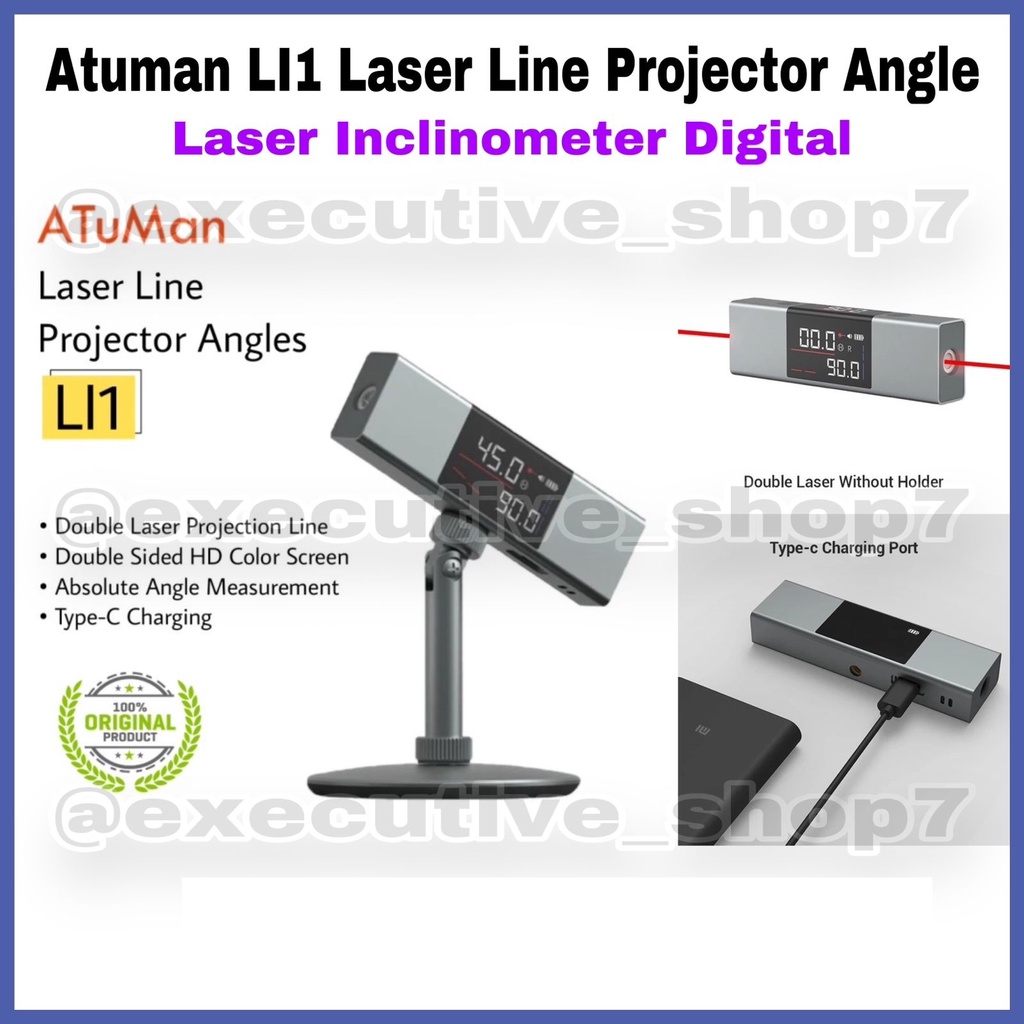 Atuman LI1 Laser Line Projector Angle Laser Inclinometer Digital