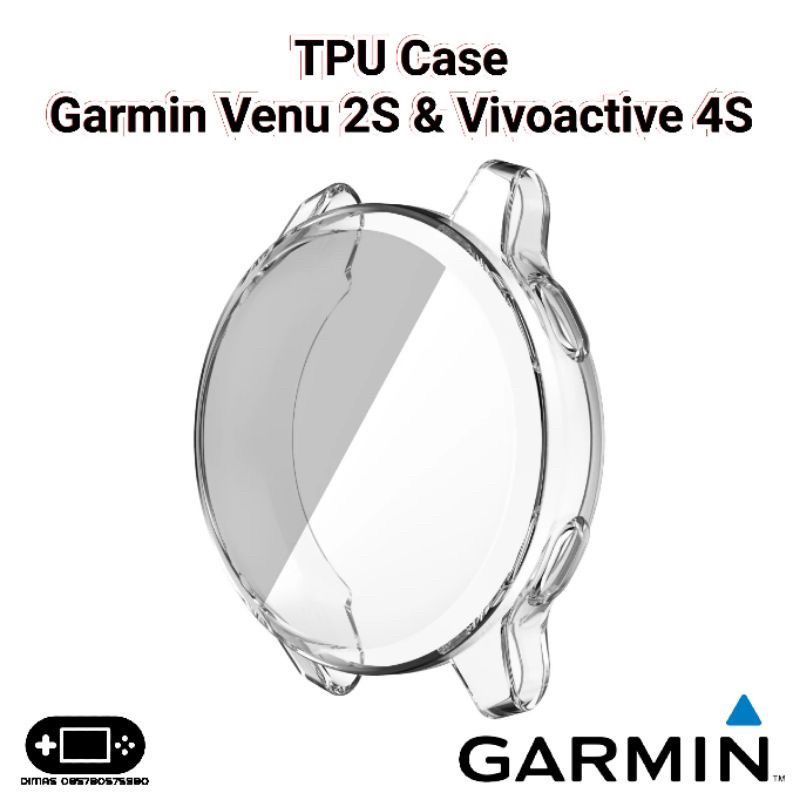 TPU Case Garmin Venu 2S &amp; Vivoactive 4S Soft Silicone Silikon Cover Silicon Bumper