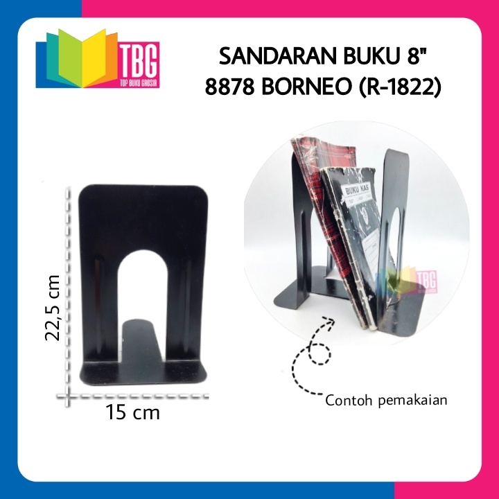 

1 SET SANDARAN BUKU 8" 8878 BORNEO (R-1822) - BOOK END STAND