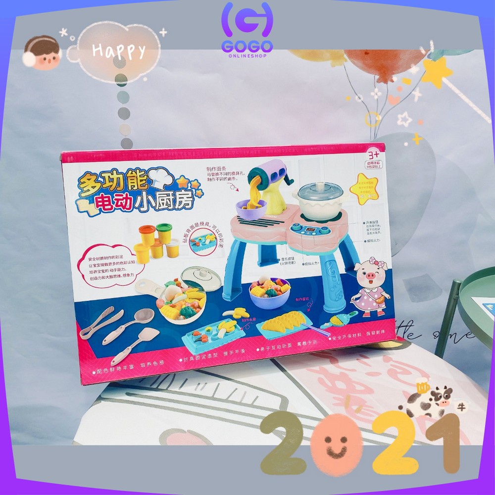 GOGO-M162 Mainan Kitchen Set Anak Plastisin Cetakan Mie / Mainan Dapur Anak Perempuan Masak Masakan