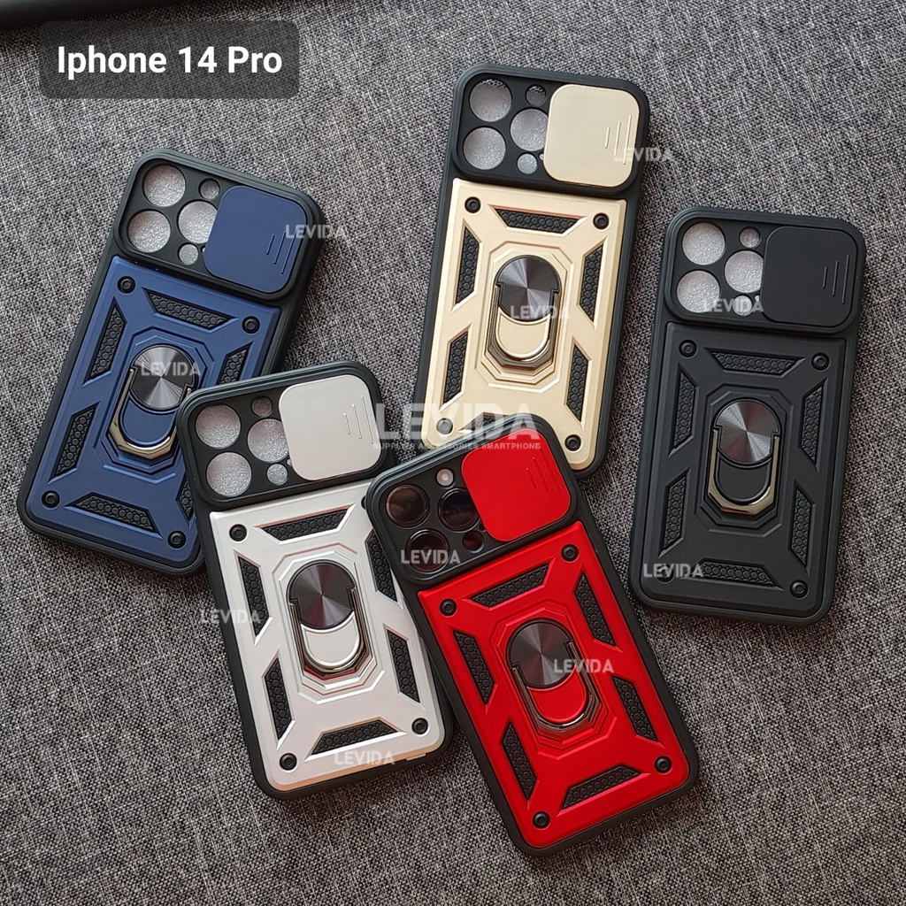 Case For Iphone 14 Pro Iphone 14 Pro Max Case Robot Slide Kamera Protect + Ringstand Iphone 14 Pro I