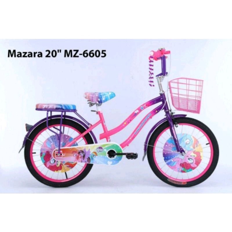 Sepeda Keranjang Anak Perempuan 20 Inch Mazara 2288 KX 6605 9933 HT