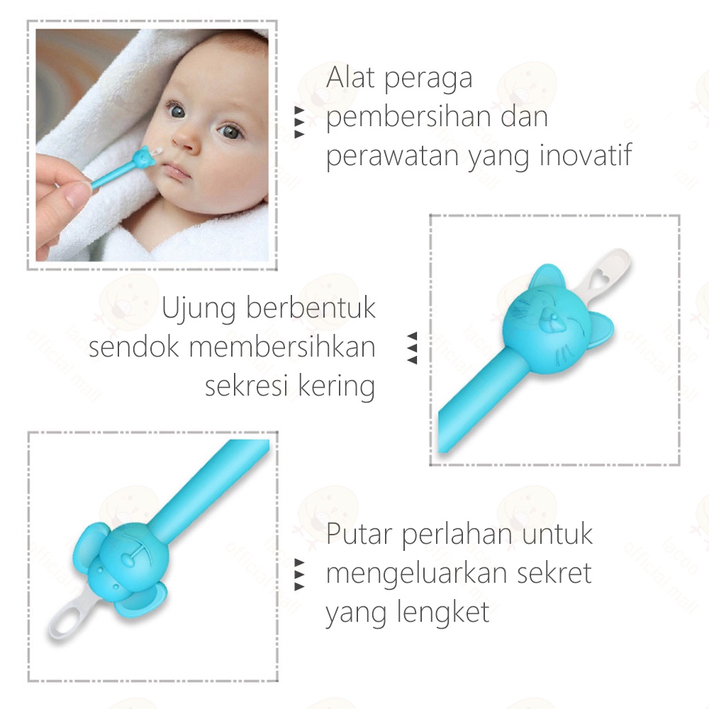 Lacoo Booger tool Pembersih telinga dan hidung bayi BPA Free Boogertool