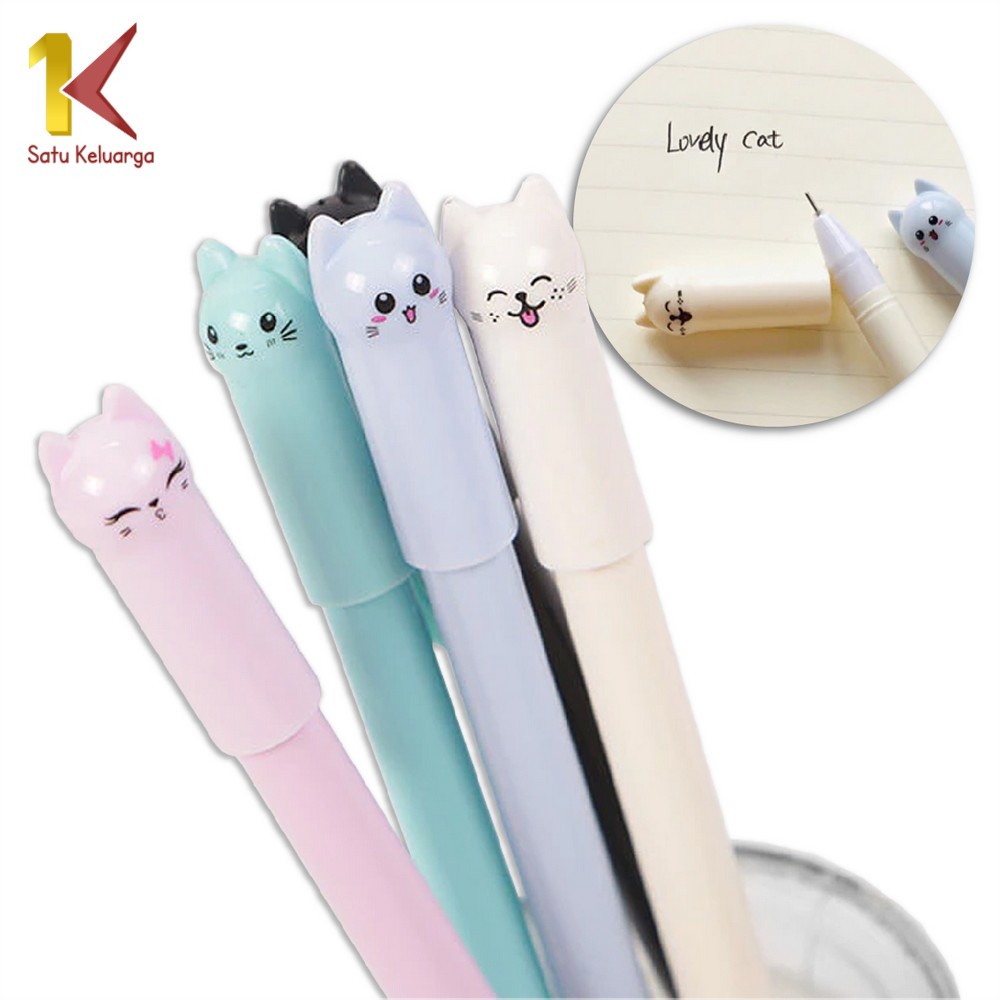 

Satu Keluarga Pulpen Gel Karakter Kartun Kucing A14 Alat Tulis Pena Unik Bolpen Motif Kucing Stationary