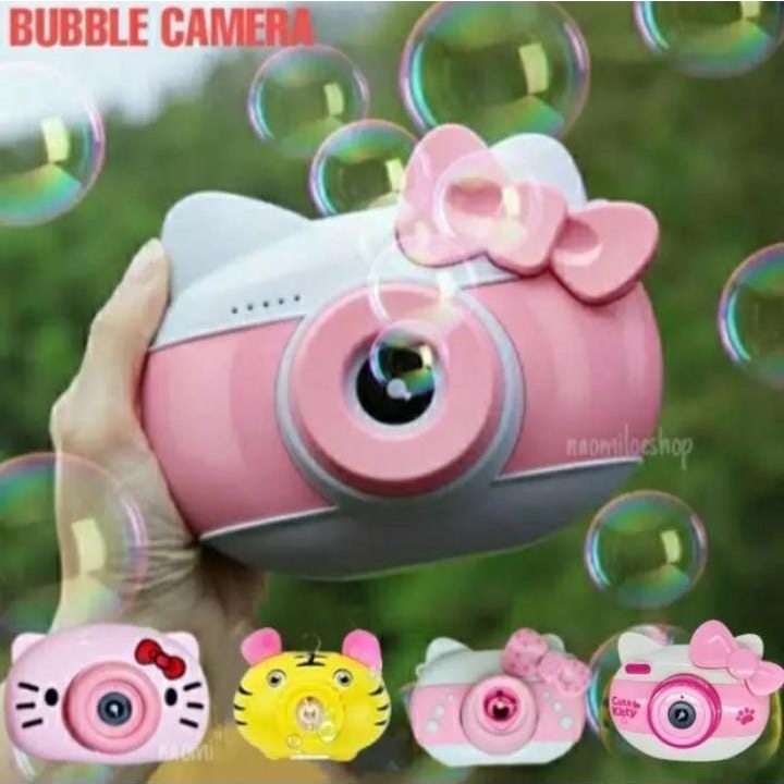 Mainan Anak Bubble Camera Electric Kamera Gelembung Sabun Elektrik KT5