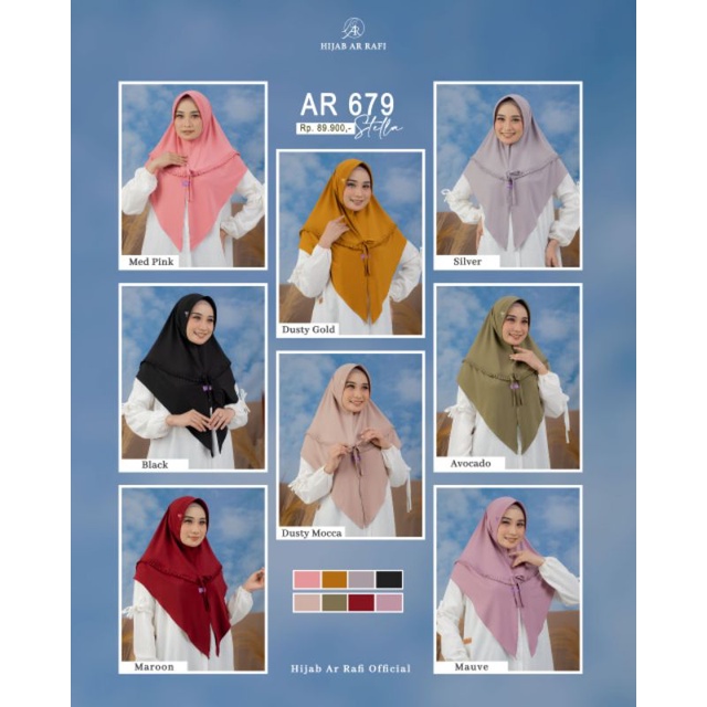 Terlaris ✔️ Ar 679 | arrafi 679 | bergo jilbab instan arrafi