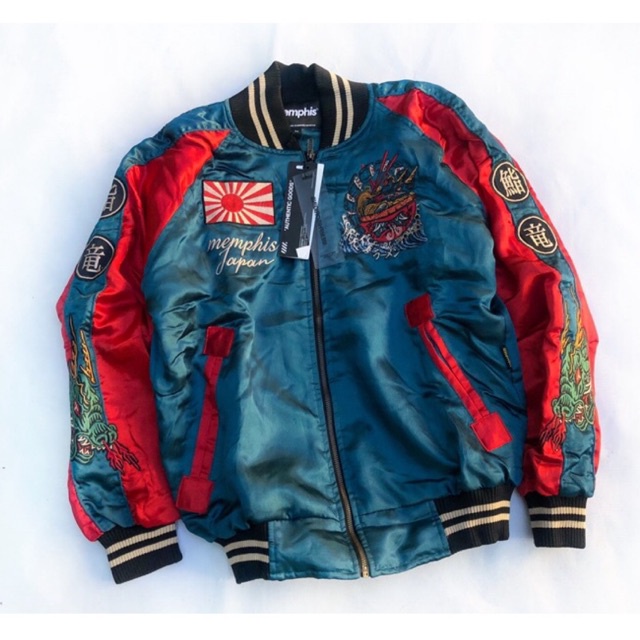 MEMPHISORIGINS - SUKAJAN JACKET NEKO SAMURAI NAVY ORIGINAL 1000%