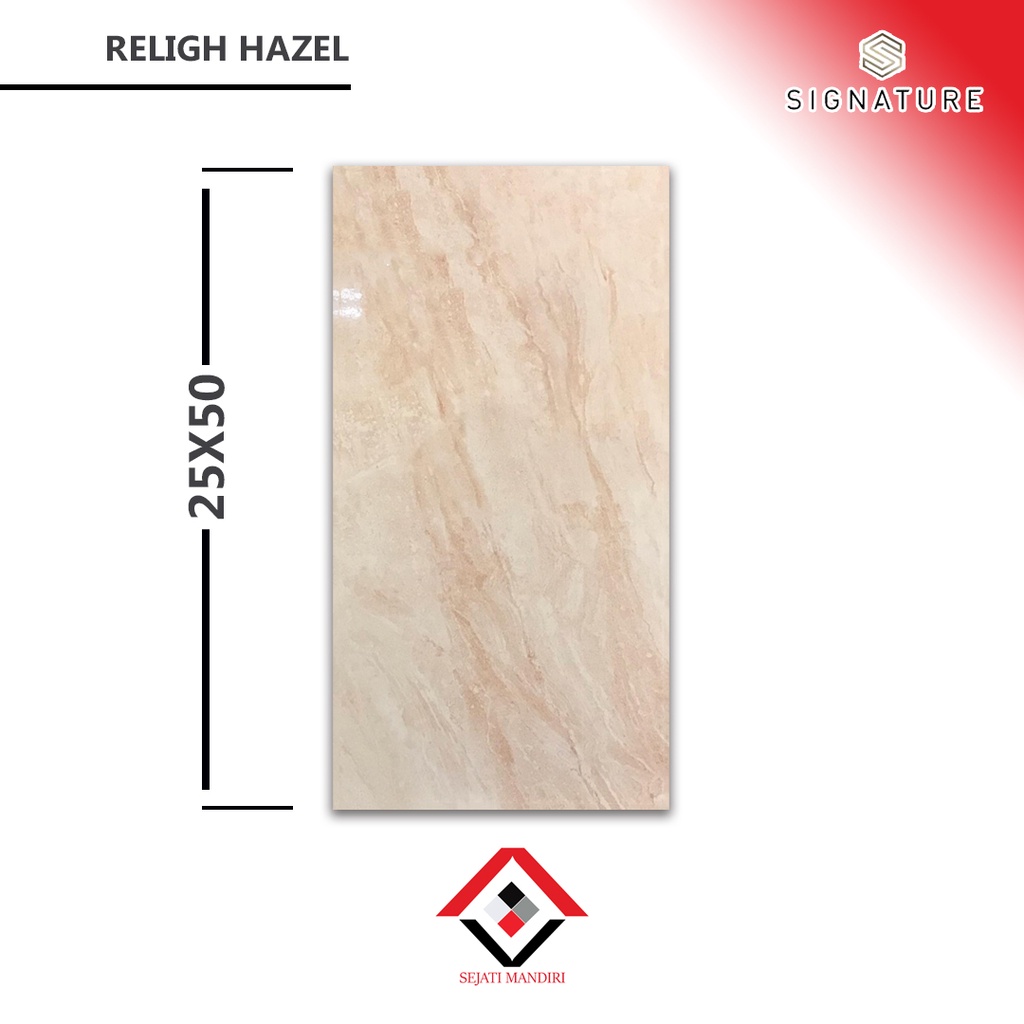 Keramik Dinding 25x50 - Motif Marmer - Signature Releigh Hazel