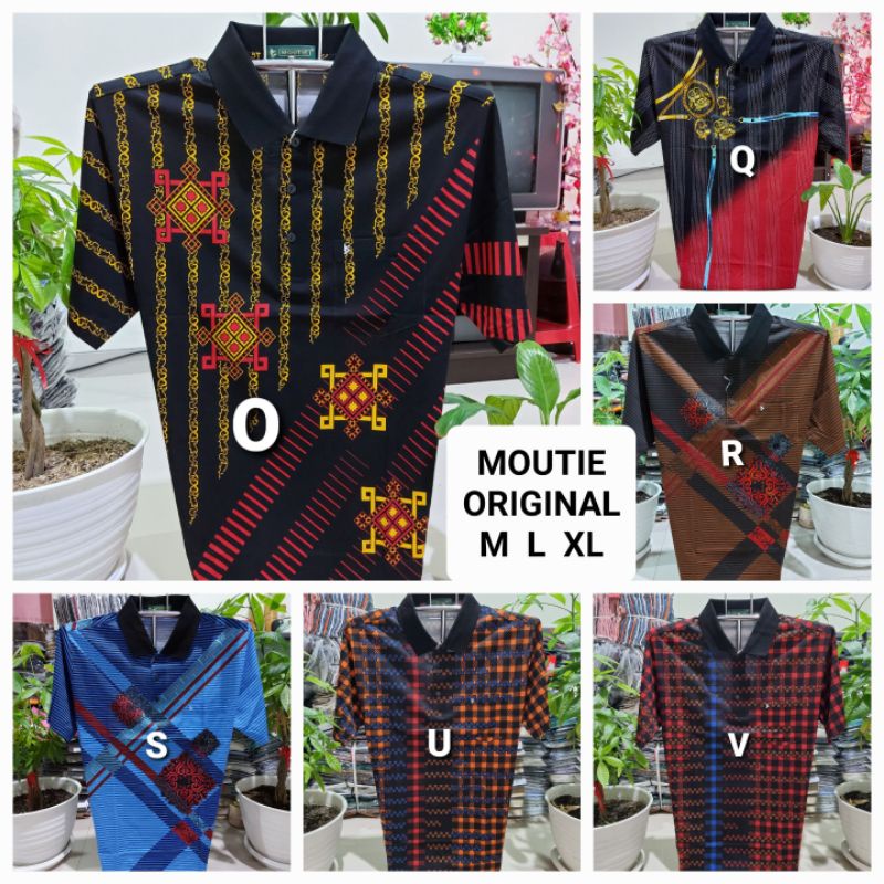 Kaos Moutie Korea Kerah Original Bahan Premium Platinum