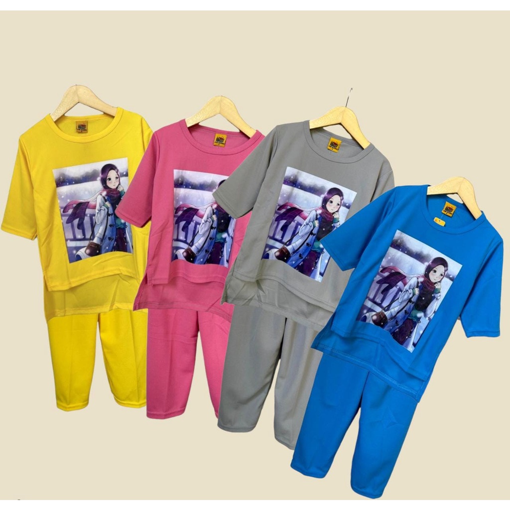 Baju slebew over size anak perempuan usia 1 sampai 10 tahun