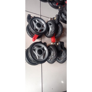 roda Stroller bayi, ukuran roda 13cm, ada PER, roda stroller Pliko bagian depan/belakang satuan/satu