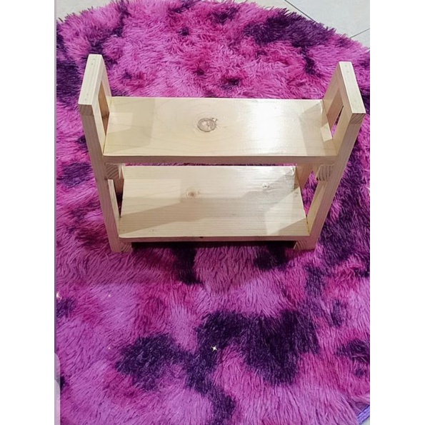 Rak kayu 2 susun kecil jati