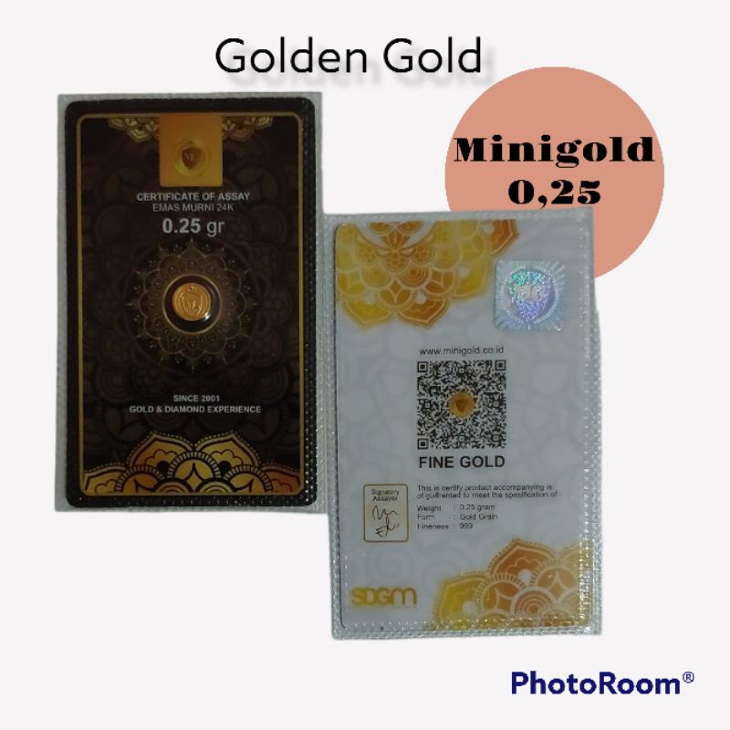 Logam Mulia Minigold 0,25gr