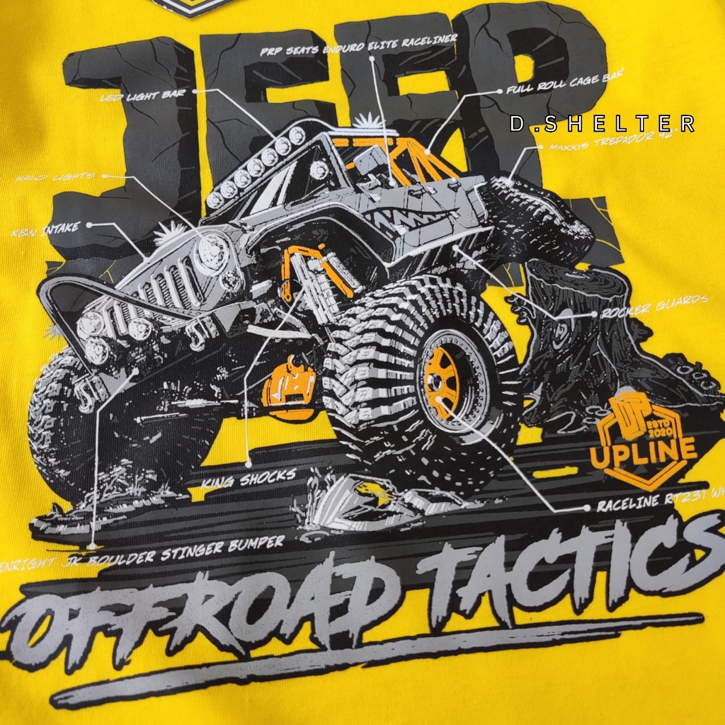 KAOS DISTRO ANAK UPLINE YELLOW OFFROAD / D.SHELTER