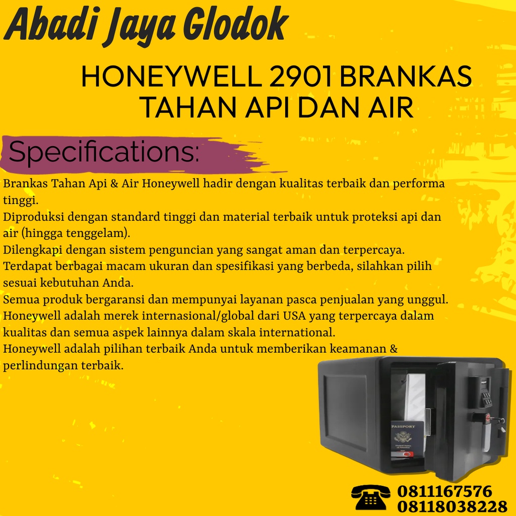 HONEYWELL 2901 BRANKAS TAHAN API DAN AIR