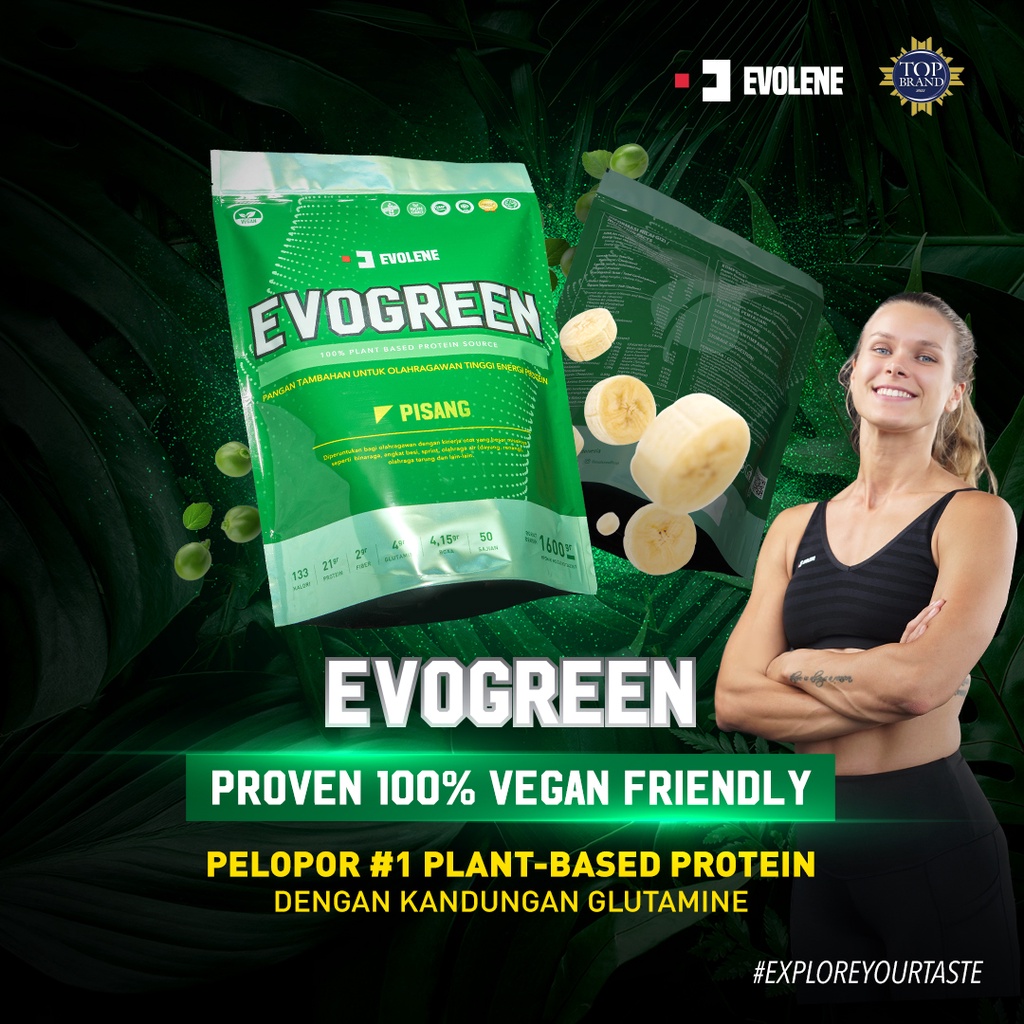 EVOLENE EVOGREEN 1 Box Isi 12 Sachet 384 Gram VEGAN PROTEIN Plant Based VEGETARIAN FREE LACTOSE LAKTOSA BPOM HALAL EVO GREEN EVOGREN EVOLINE EVOLEN EVOLINE EVOLEN