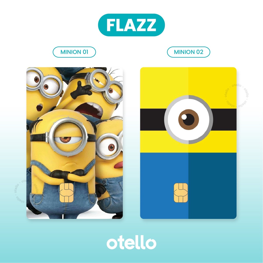 Minion eMoney Flazz Tap Cash Brizzi Kartu Custom Minions eToll Card UV Print Minions