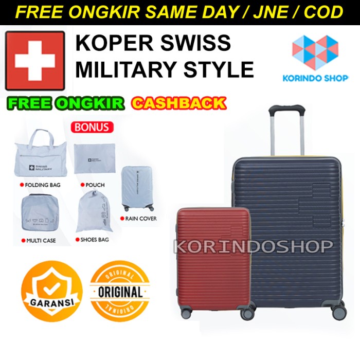 Koper Swiss Military Style Koper kokoh & kuat 26 Inch Original
