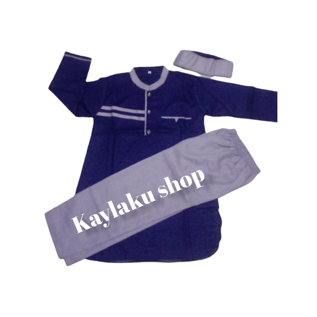 Setelan koko Anak Laki Laki terbaru lengan panjang/baju koko busana muslim anak umur1-12th