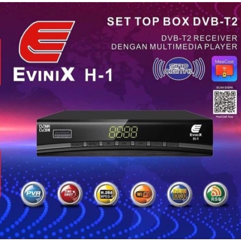 Set top box DVB-T2 Evinix