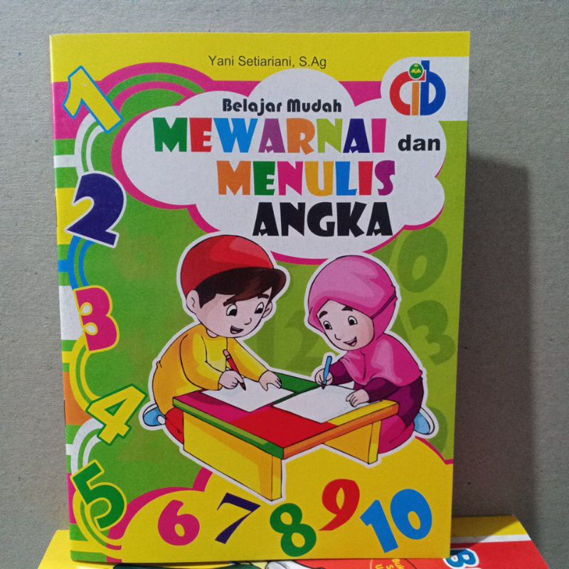 belajar mudah mewarnai dan menulis angka