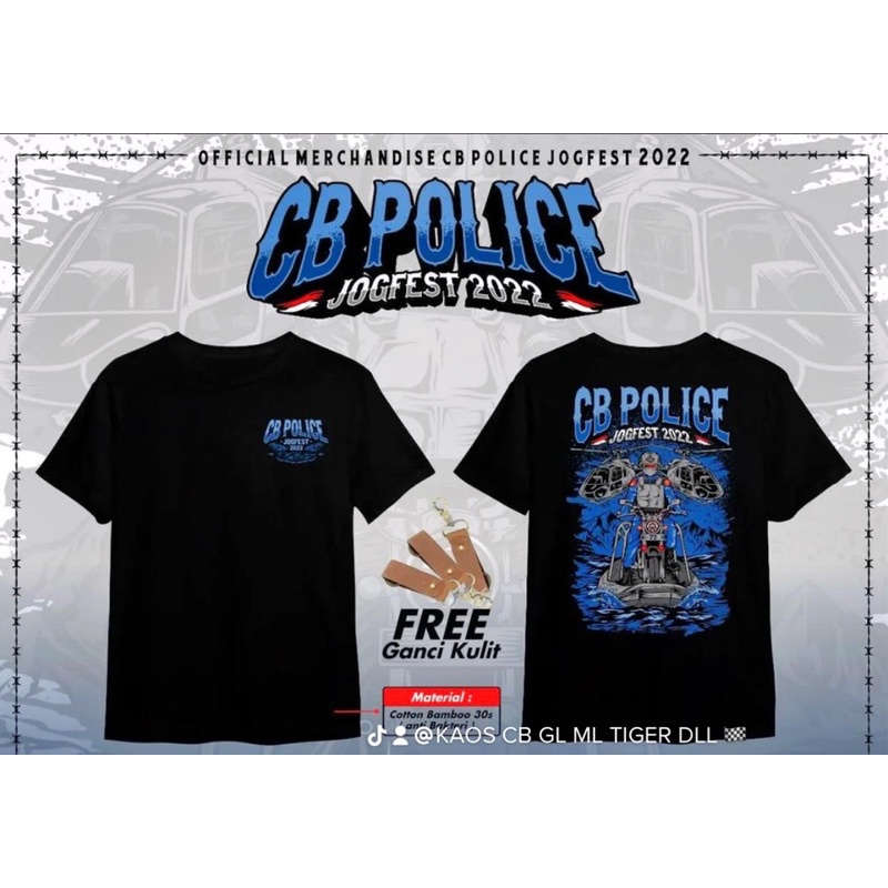 Kaos Acara CB Police Jogja ORIGINAL Tgl 19-20 november FREE STIKER+PIAGAM