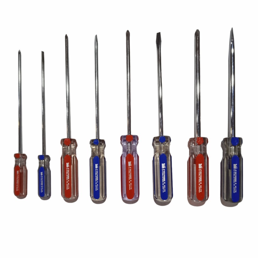 Obeng Magnet Obeng Crystal Toho Plus Min | Obeng Toho | Screwdriver + - | Kapten Material