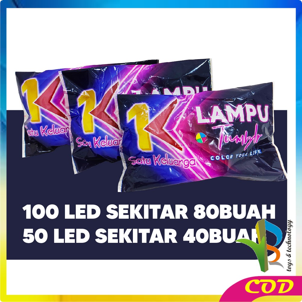 RB-C17 C199 Lampu Tumblr Light Led 10 Mtr OPP 100 LED 50 LED Lampu Hias Dekorasi Kamar Hiasan Natal