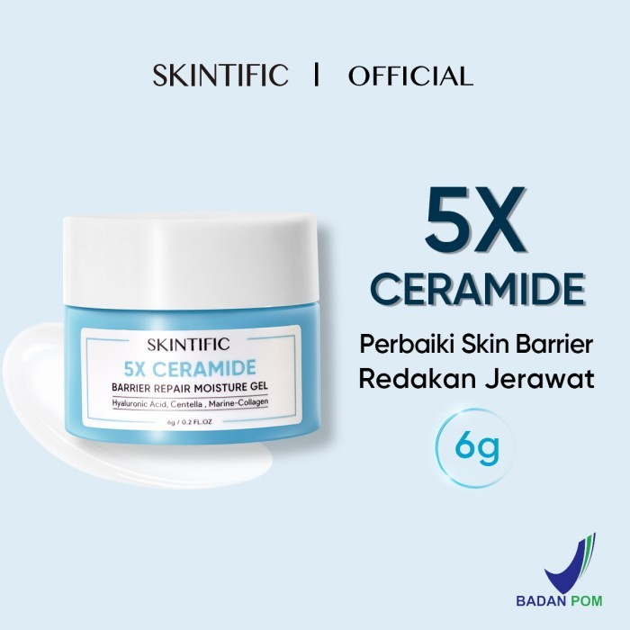 SKINTIFIC 5X CERAMIDE BARRIER REPAIR MOISTURE GEL 6gr/ PELEMBAB WAJAH