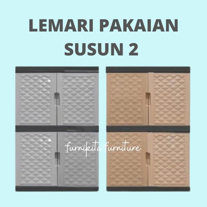 

LEMARI PLASTIK TABITHA SUSUN 2 SERBAGUNA MINIMALIS stock ready