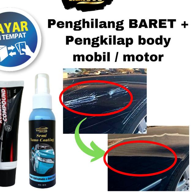 Rubing compound compon / dempul penghilang lecet body mobil motor
