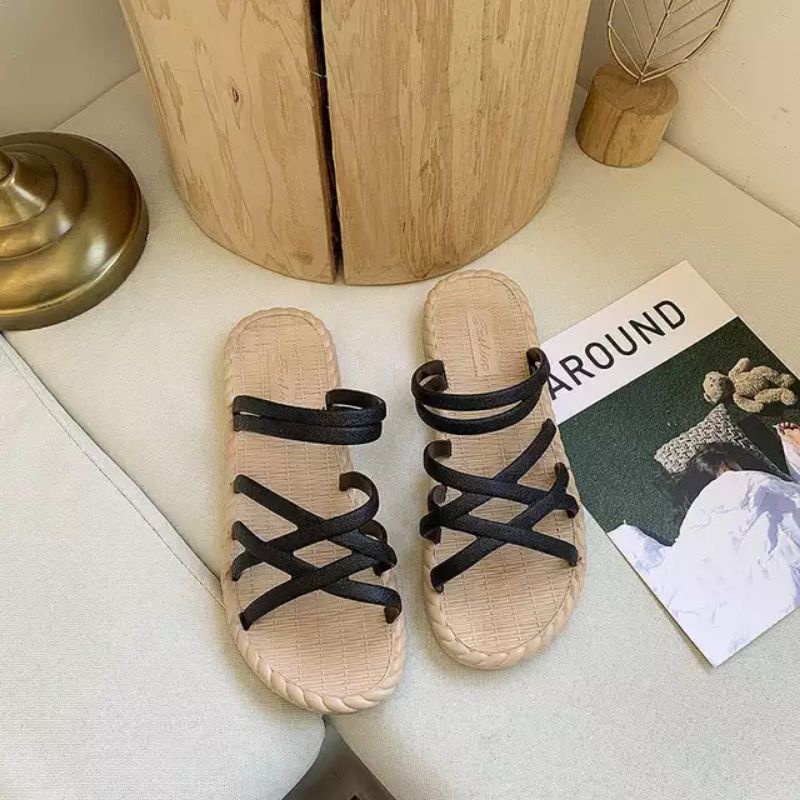 Minipetite SD2207 Sendal sandal tali pantai santai casual ringan lentur musim panas anak 8 tahun sd dewasa size 36 38 40
