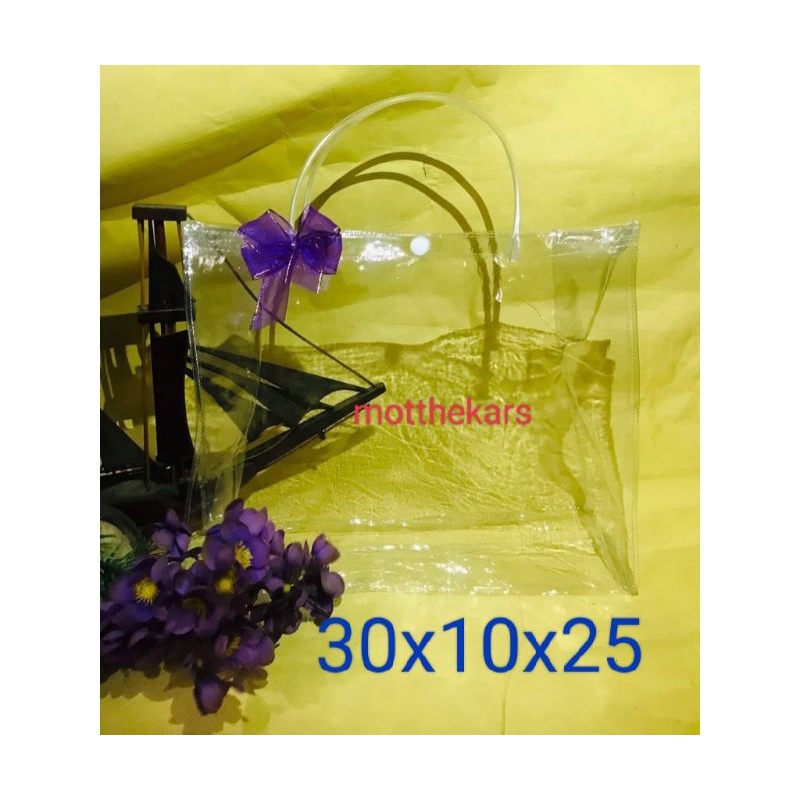 Mika Transparant Tas Tenteng Varian size transparan tas hampers banyak ukuran by Chikoisme gentong bdg