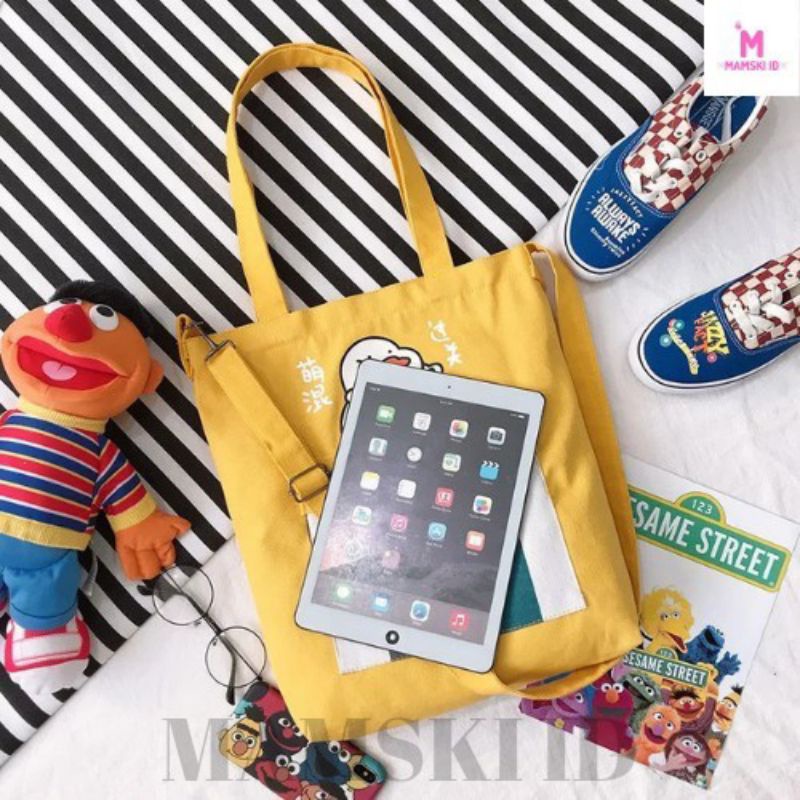 Arifirn Tote Bag Duck - Tas Tote Bag Wanita (Resleting)