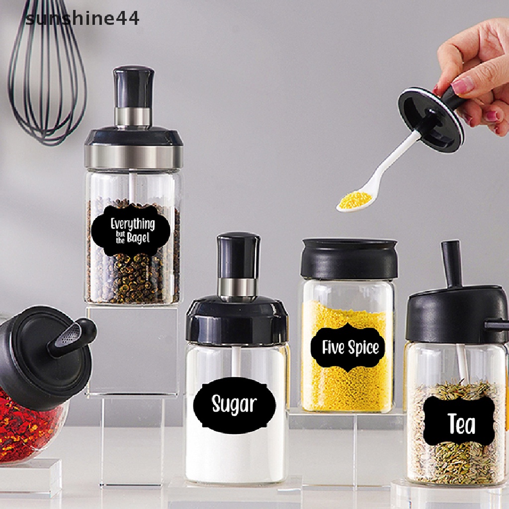 Sunshine Stiker Label Organizer Botol Bumbu Dapur Bisa Dihapus